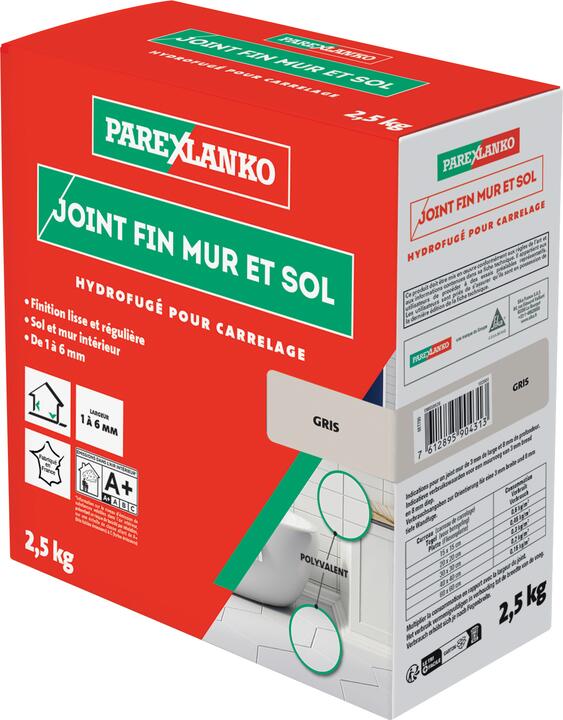 JOINT FIN MUR ET SOL GRIS 2.5KG